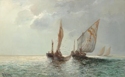 Bateaux de pêche près de la côte